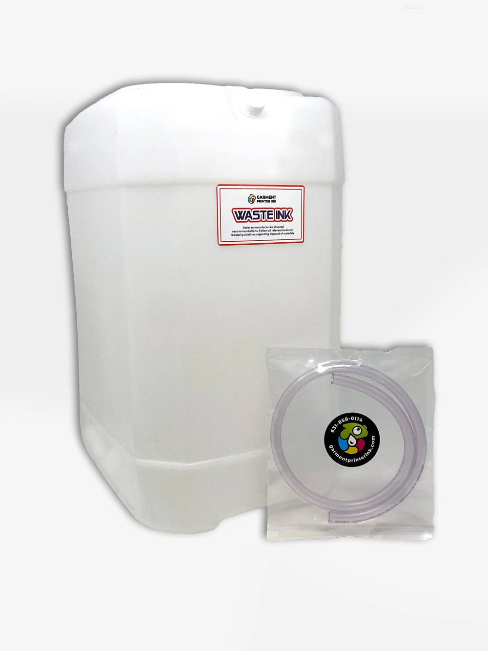 VJ628D DTF Printer waste ink jug and connector - Image 3