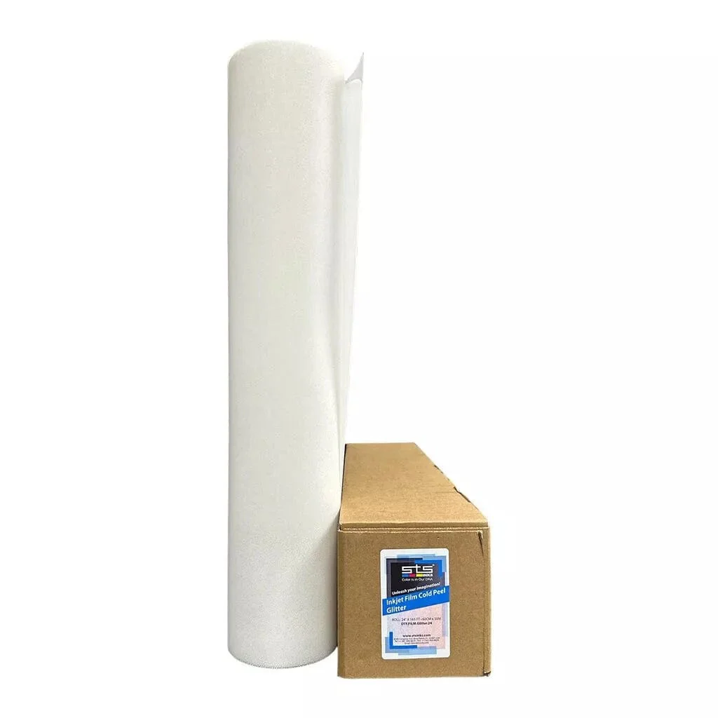 DTF Cold Peel Glitter Film 24″ × 164ft Rolls - Image 6