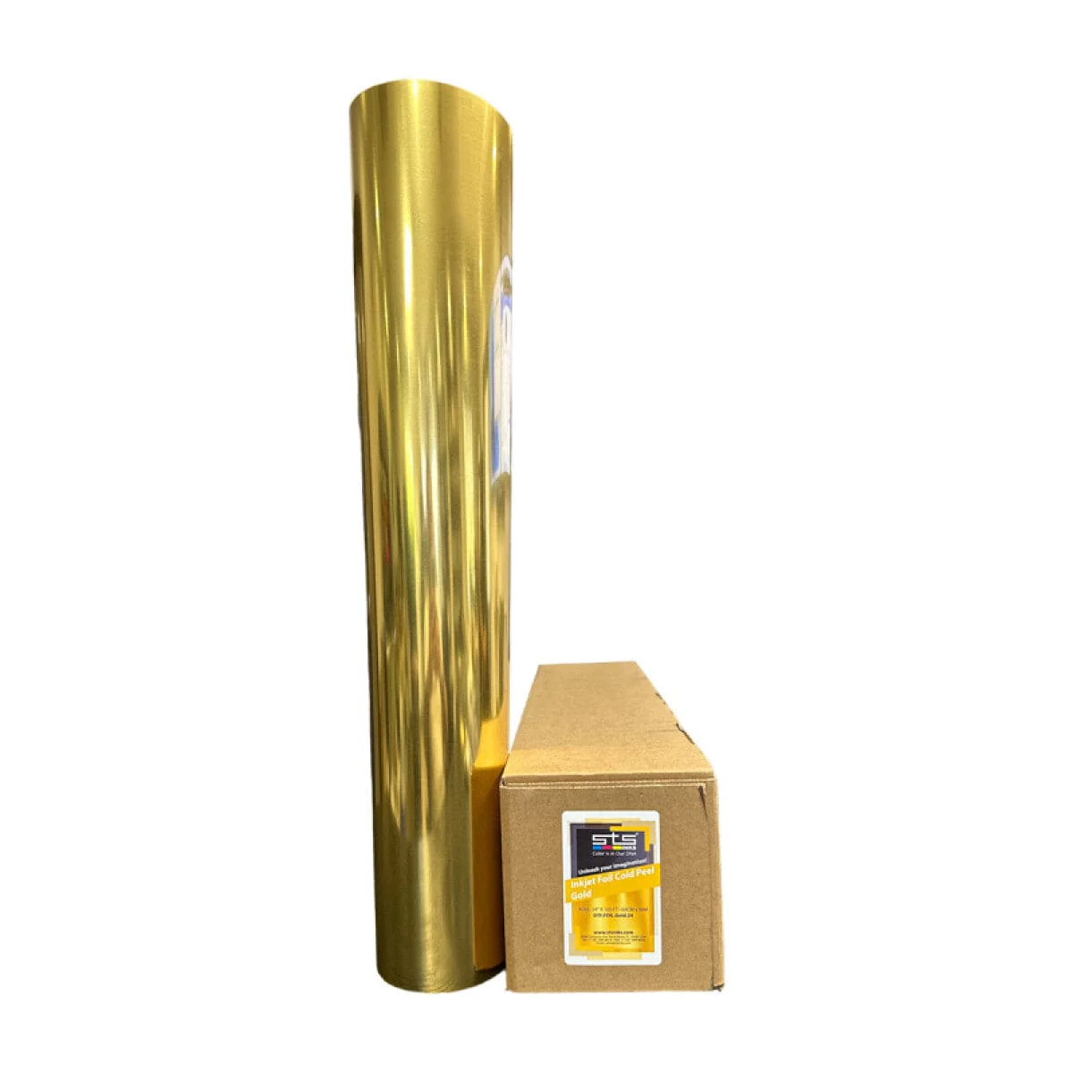 DTF Inkjet Cold Peel Gold Foil 24″ × 164ft Rolls - Image 4