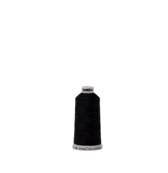 Emerald Black 1800 #60 Weight Madeira Polyneon Thread