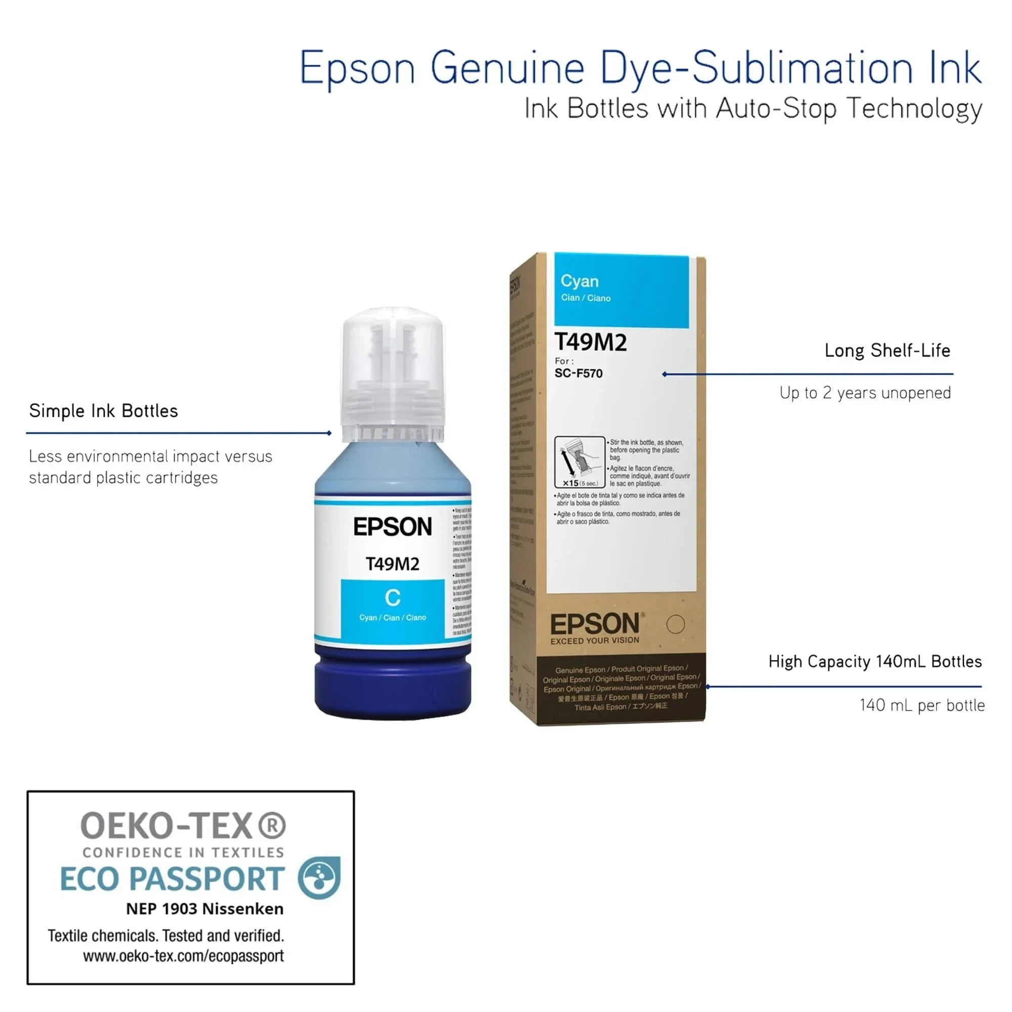 EPSON SureColor F170 and F570 Ink Bottles - 140 ml T49M - Image 3