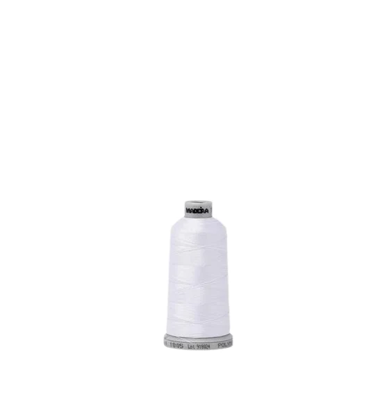 Fluorescent White 924-1805 #60 Weight Madeira Polyneon Thread | 1640yd Spool
