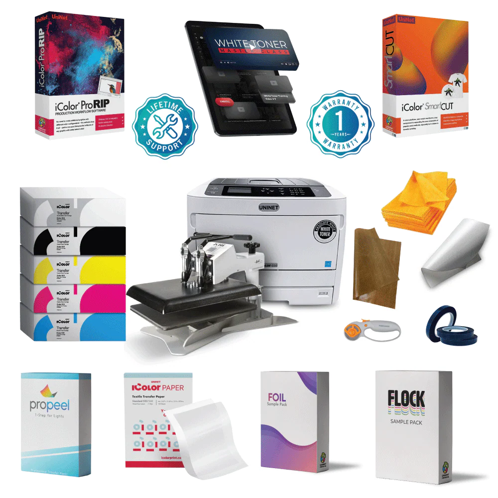 iColor 650 White Toner Transfer Printer PRO Package (Optional Heat Press) - Image 3