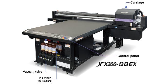 Mimaki JFX200-1213 EX - 4'x4' UV Flatbed Printer