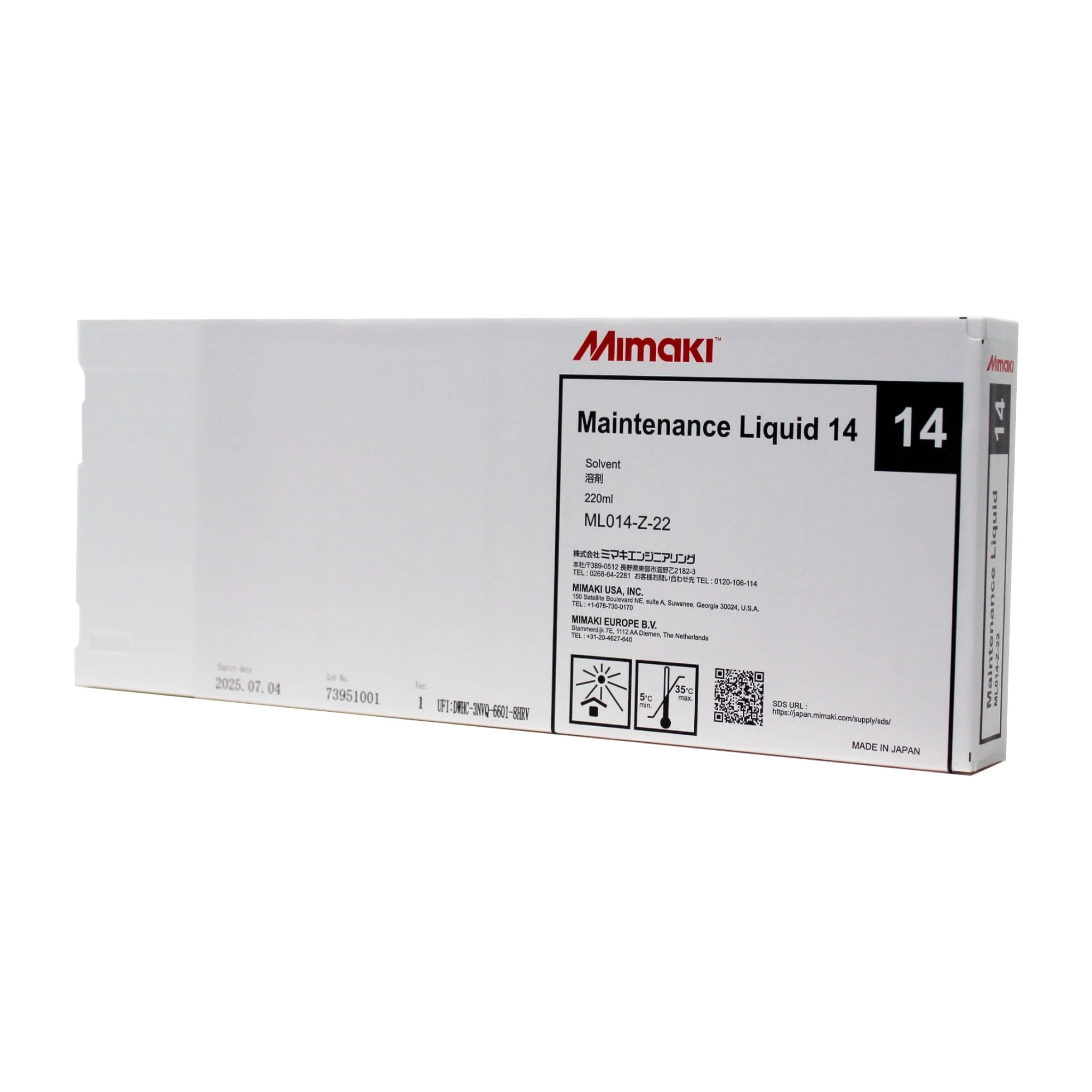 Mimaki Maintenance Liquid 14 220ml Cartridge - Image 3