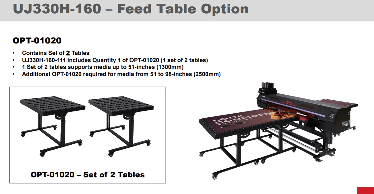 Mimaki Transfer Table Assy Set | Feed Table Option (OPT-01020) - Image 2