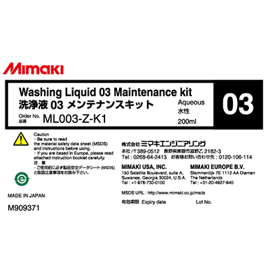 Mimaki DTF Washing Liquid 03 Maintenance kit - Image 3