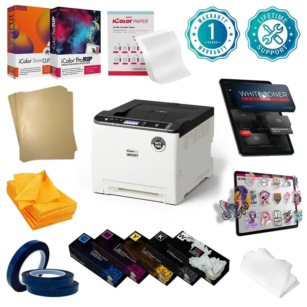 Uninet iColor® 560 White Toner Transfer Printer Starter Package w/ ProRip and SmartCUT - Image 4