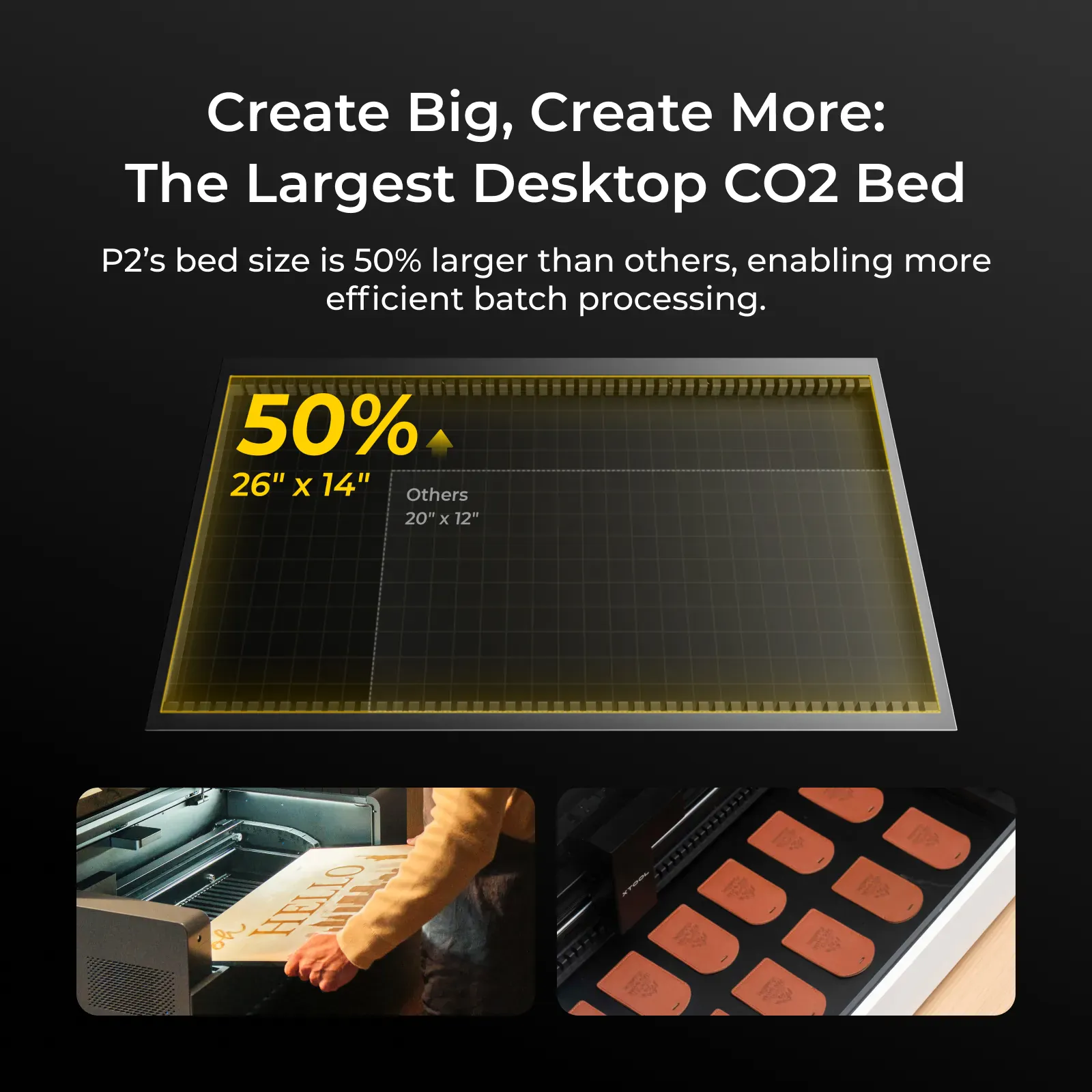 xTool P2S 55W Desktop CO₂ Laser Cutter - Image 10