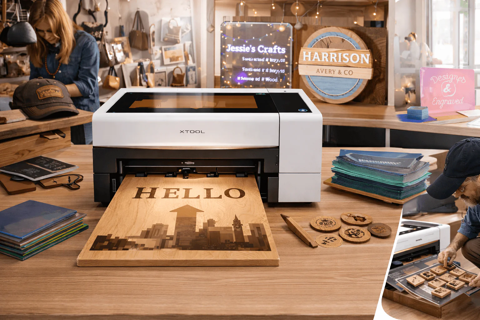xTool P2S 55W Desktop CO₂ Laser Cutter - Image 3
