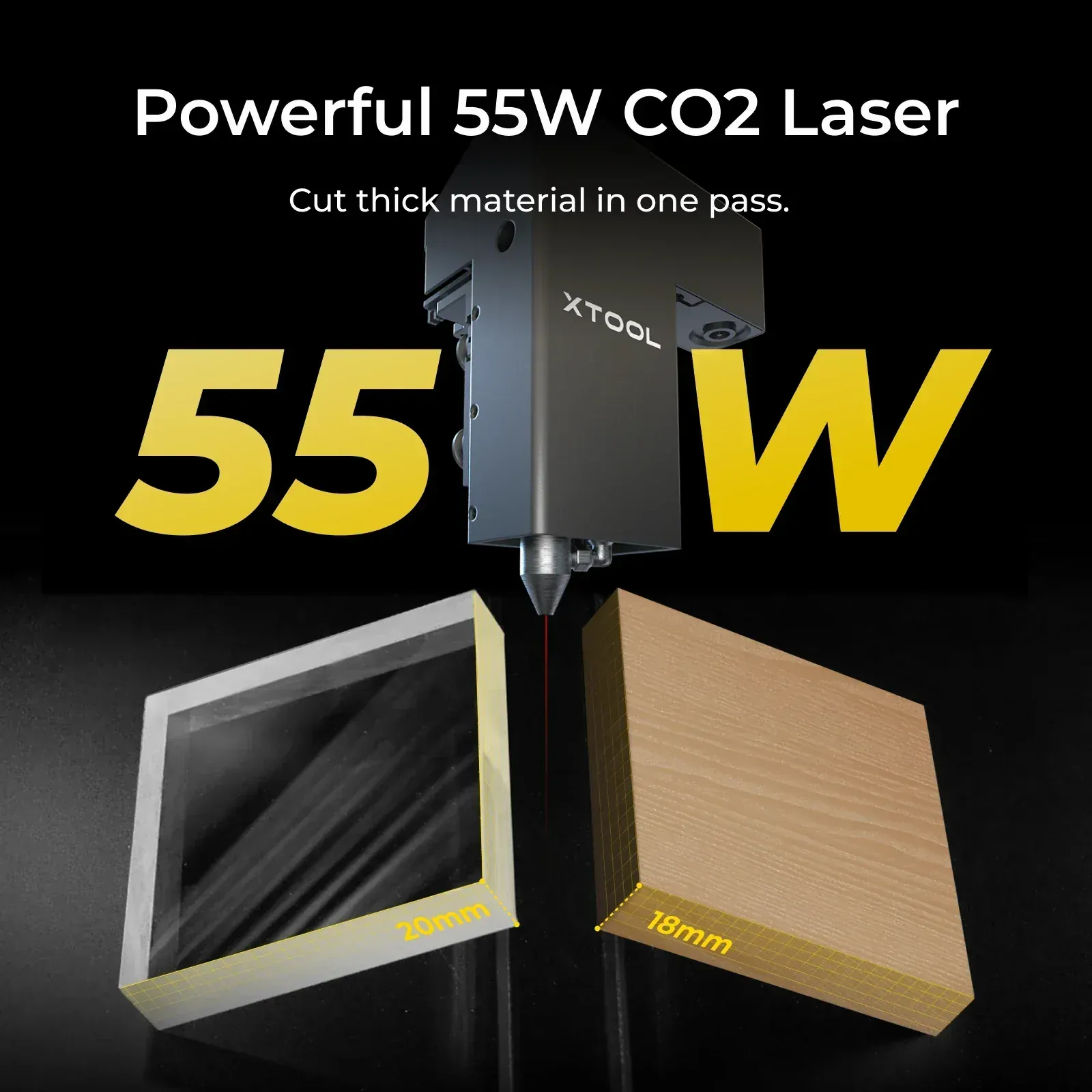 xTool P2S 55W Desktop CO₂ Laser Cutter - Image 8